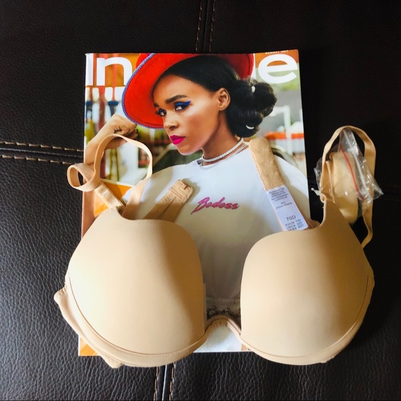 NWT B-D backless deep plunge multiway BEIGE padded 1/4 cup flexi push up bra - Picture 5 of 13